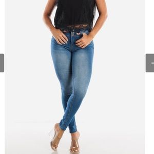 BAMBOO HIGH RISE SKINNY JEANS